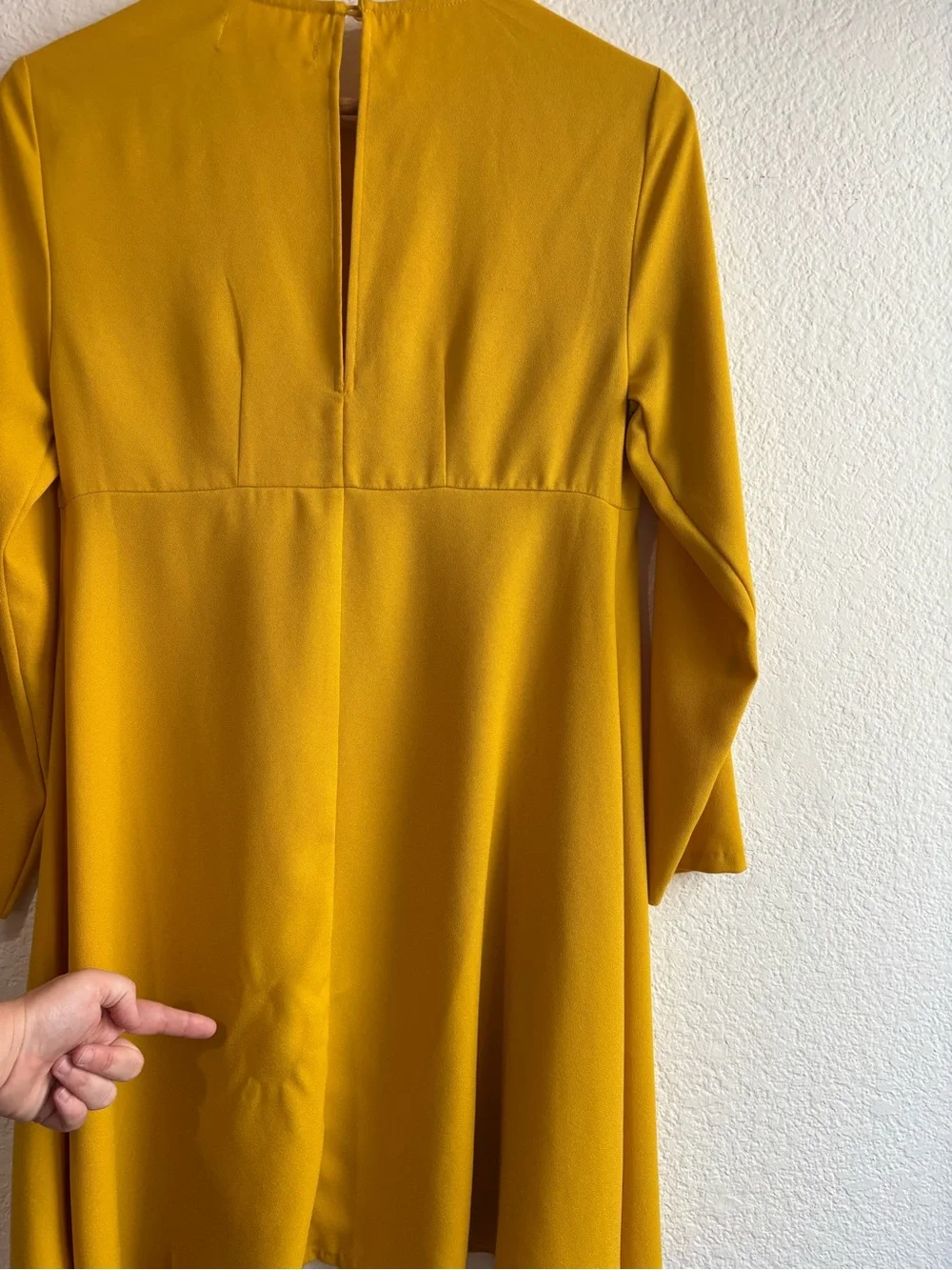 Philosophy Mustard Yellow Long Sleeve A Line Dress Size Small